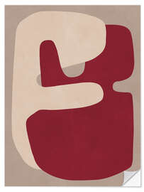 Wandsticker Rote geometrische Formen