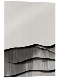 Acrylglasbild Monochrome Waves - Alma