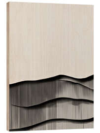 Holzbild Monochrome Waves