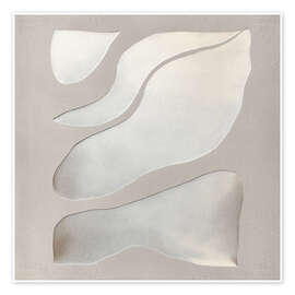 Wandbild Fließende Formen in sanften Farbtönen - Alma