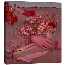 Leinwandbild Dolls in Monochrome Rosa