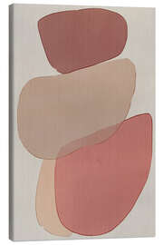 Leinwandbild Durchscheinende Formen in zarten Rosa-Rot II - Alma