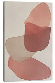 Leinwandbild Durchscheinende Formen in zarten Rosa-Rot I - Alma