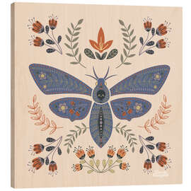 Trätavla Death Head Moth