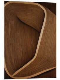 Acrylglasbild Caramel lines II - Alma