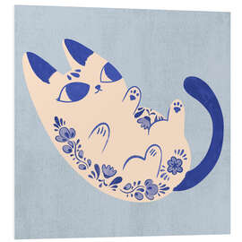 Hartschaumbild Purrcelin Cat III