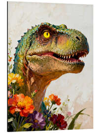 Alubild Blumiger Dinosaurier