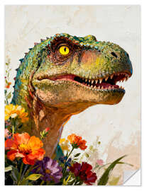 Wandsticker Blumiger Dinosaurier