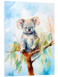 Hartschaumbild Baby Koala Aquarell - nobelart