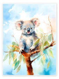 Poster Baby Koala Aquarell - nobelart
