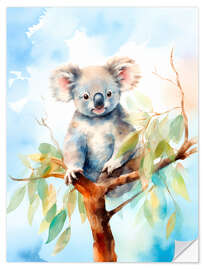 Wandsticker Baby Koala Aquarell - nobelart