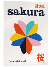 Acrylglasbild Sakura - The Art of Origami