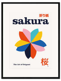 Gerahmter Kunstdruck Sakura - The Art of Origami