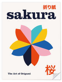 Wandsticker Sakura - The Art of Origami