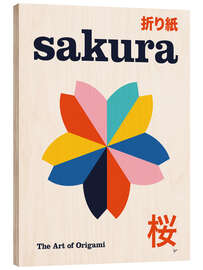 Holzbild Sakura - The Art of Origami