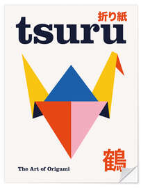 Wandsticker Tsuru - The Art of Origami