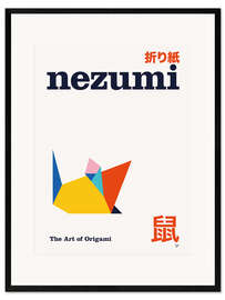 Gerahmter Kunstdruck Nezumi - The Art of Origami