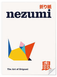 Wandsticker Nezumi - The Art of Origami