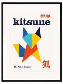 Framed art print Kitsune - The Art of Origami - Chungkong