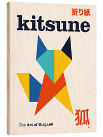 Holzbild Kitsune - The Art of Origami