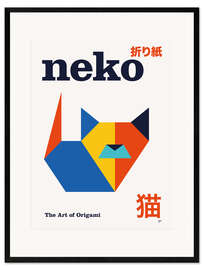 Gerahmter Kunstdruck Neko - The Art of Origami