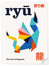 Wandsticker Ryū - The Art of Origami
