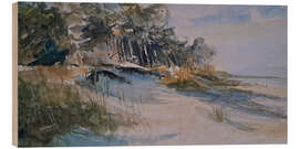 Holzbild Am Strand