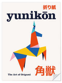 Wandsticker Yunikōn - The Art of Origami