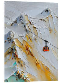 Acrylglasbild Hoch auf den Gipfel