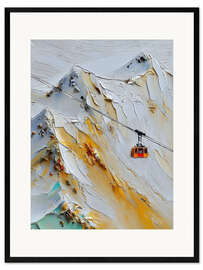 Gerahmter Kunstdruck Hoch auf den Gipfel