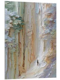 Hartschaumbild Herausforderung in der Bergschlucht