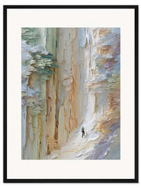 Gerahmter Kunstdruck Herausforderung in der Bergschlucht