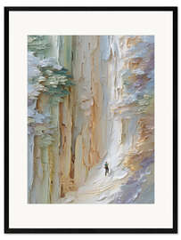 Gerahmter Kunstdruck Herausforderung in der Bergschlucht