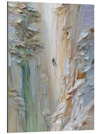 Alubild An der Felswand