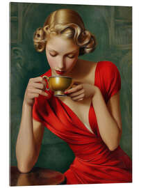 Acrylglasbild Goldene Stunde, sanfter Schluck - DejaReve