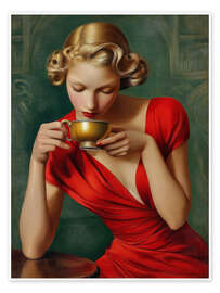 Poster Goldene Stunde, sanfter Schluck - DejaReve