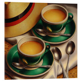 Acrylglasbild Gespräch in zwei Tassen - DejaReve