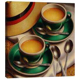 Leinwandbild Gespräch in zwei Tassen - DejaReve