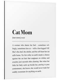 Alubild Katzenmama Definition - Für Katzenliebhaber - aemmi