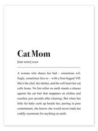 Wandbild Katzenmama Definition - Für Katzenliebhaber - aemmi
