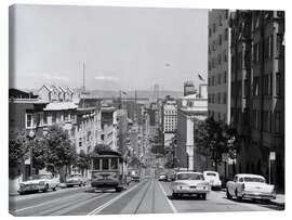 Leinwandbild San Francisco Kabelstraßenbahn, 1950er