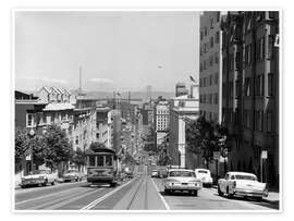 Wandbild San Francisco Kabelstraßenbahn, 1950er
