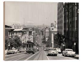 Holzbild San Francisco Kabelstraßenbahn, 1950er