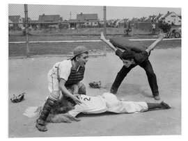 Hartschaumbild Umpire Calling Safe, 50er Baseball