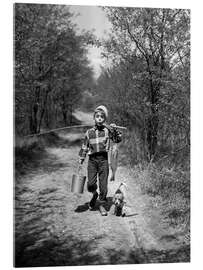 Acrylglasbild Angeln mit meinem Beagle