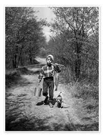 Wandbild Angeln mit meinem Beagle