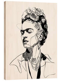 Holzbild Frida Unbroken