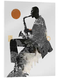 Acrylglasbild Saxophonist