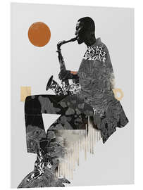 Hartschaumbild Saxophonist