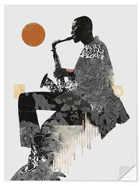 Wandsticker Saxophonist